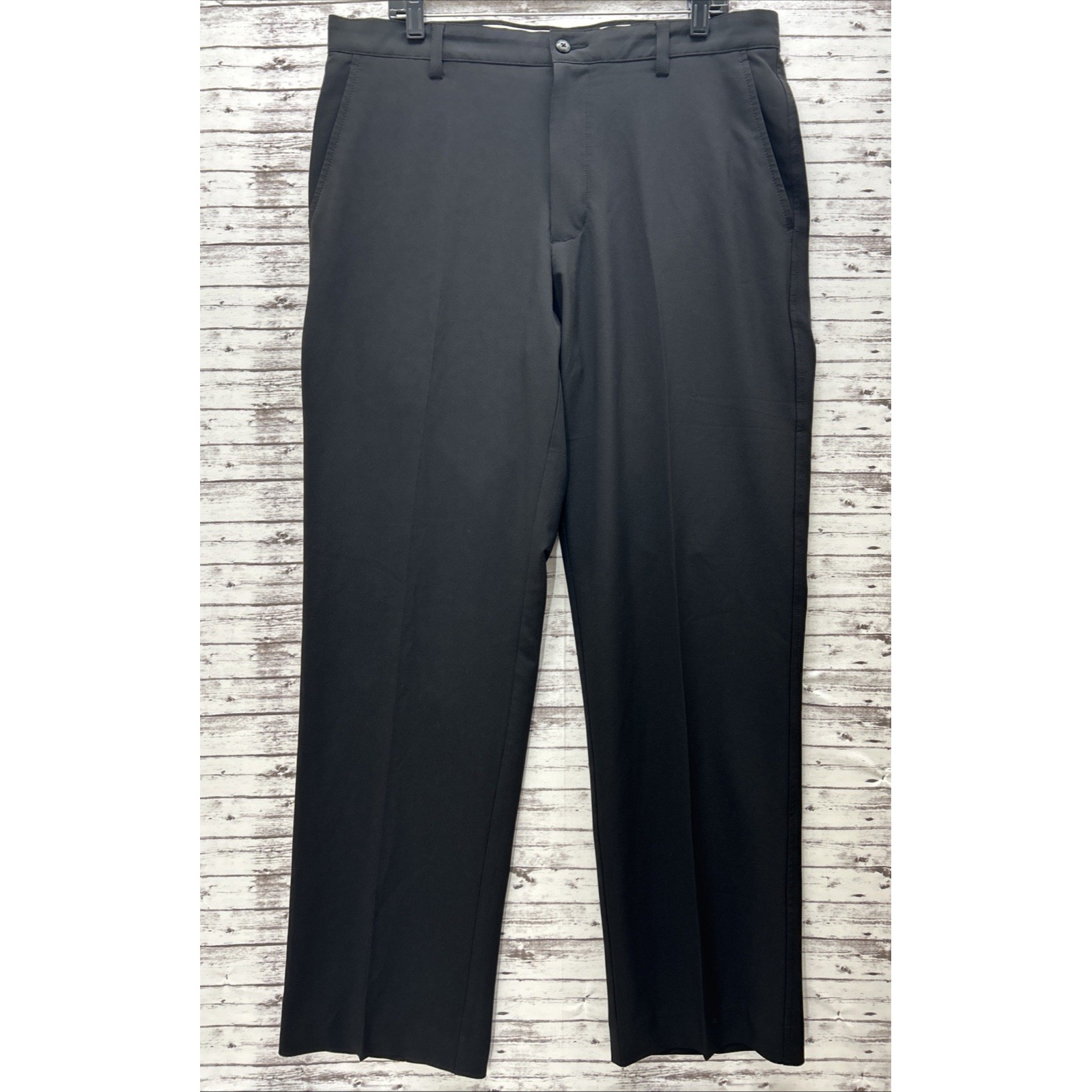 Footjoy Pants Mens 36x32 Black Athletic Fit Performance Golf Chinos Pockets Flex